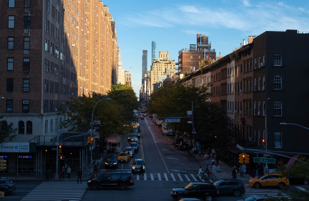 Real photograph of a Chelsea, Manhattan street at dusk